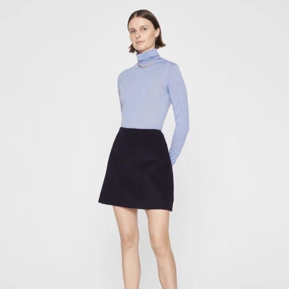 Club Monaco Centie Skirt Navy Wool Size 14 NWT